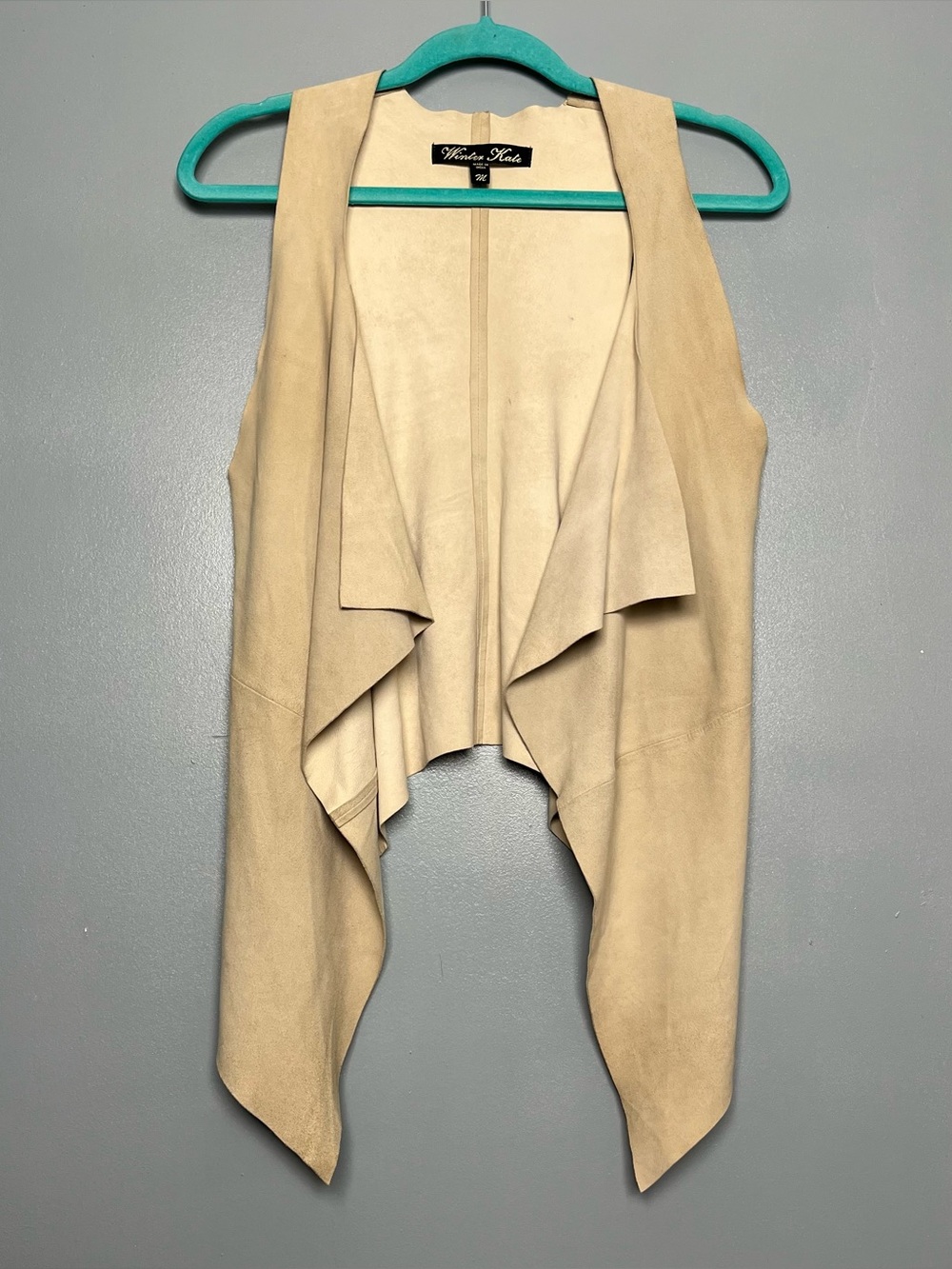 Winter Kate Y2K Boho Chic Suede Vest Tan Indie Festival Earthy Women’s Size M